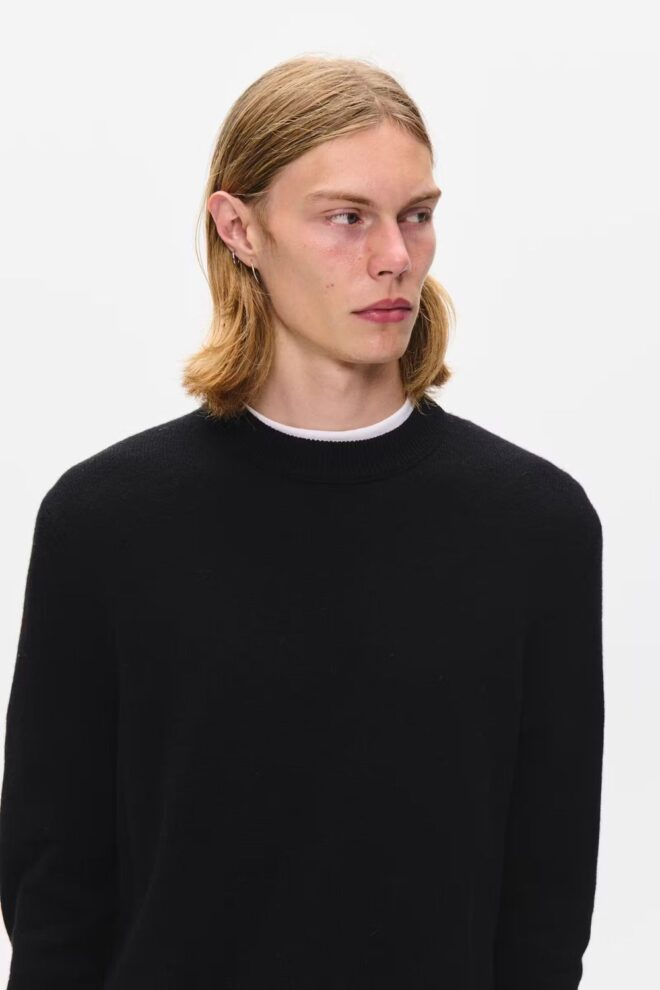 PULLOVER WWLOGO CREW NECK BLACK