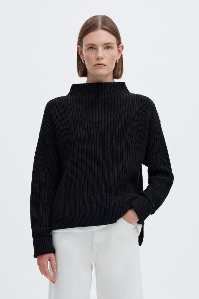 PULLOVER 16097300 SLWELMA LS BLACK