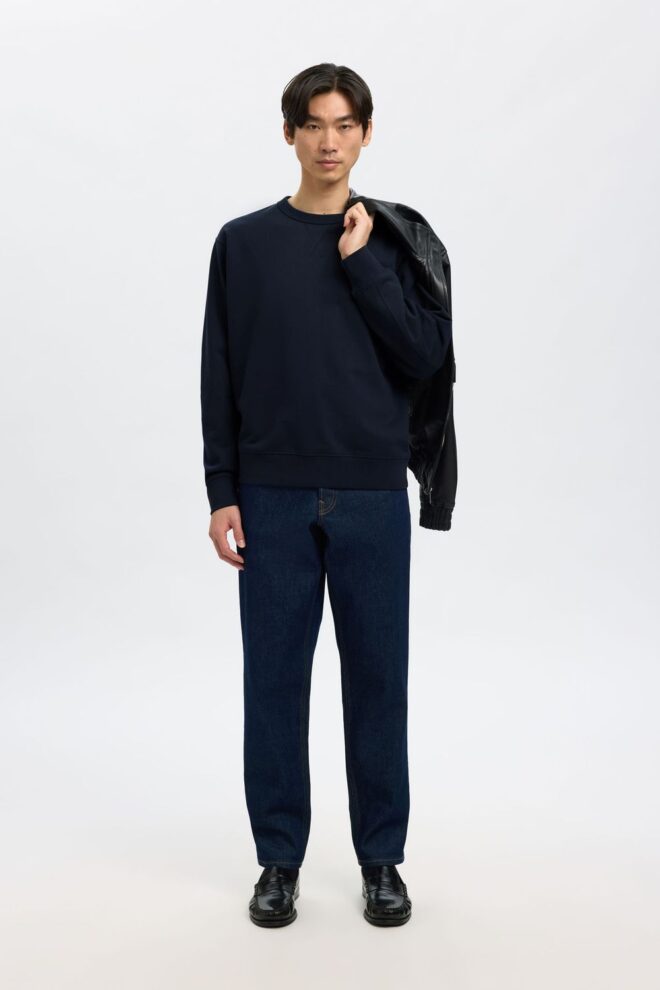 SWEATER 16099829 SLMRELAXLUKE LS SAPPHIRE