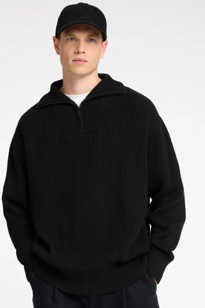 PULLOVER 16094566 SLMDRY HALF BLACK