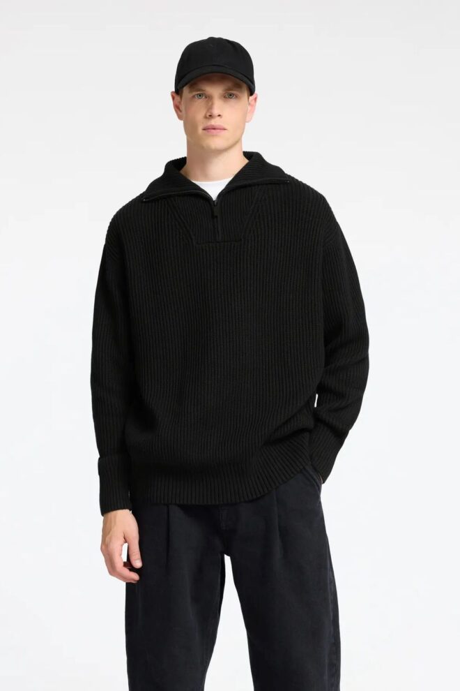 PULLOVER 16094566 SLMDRY HALF BLACK