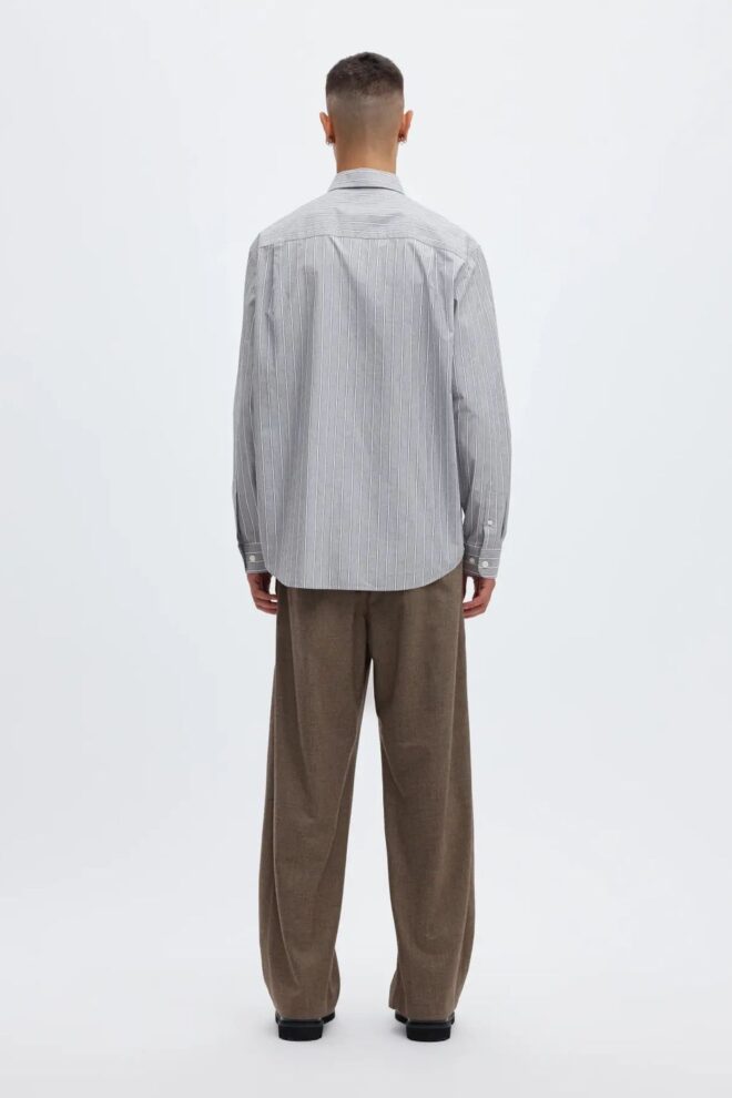 HEMD 16098363 ANRASLUND DOBBY GREY/STRIP