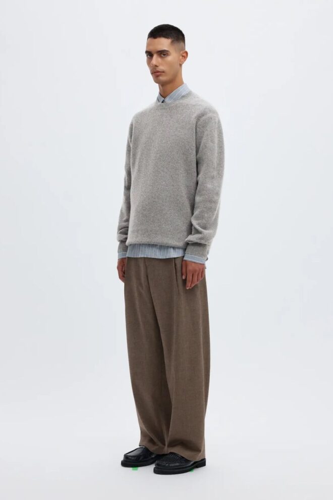 PULLOVER 1609495 ANRRAGI LS KNIT MEDIUM GREY