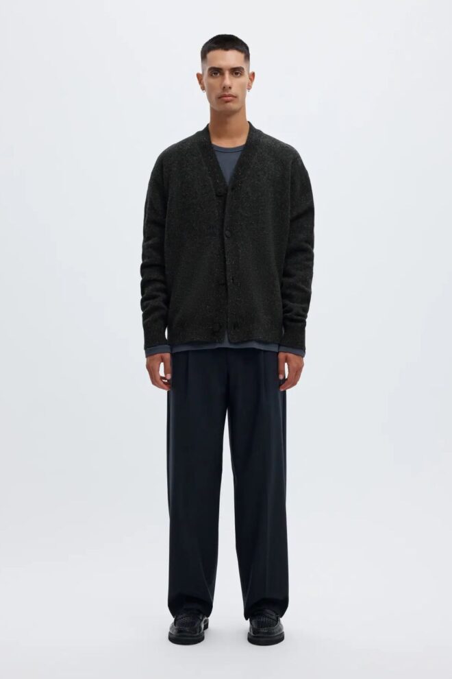 WESTE ANRROLF LS KNIT CHARCOAL