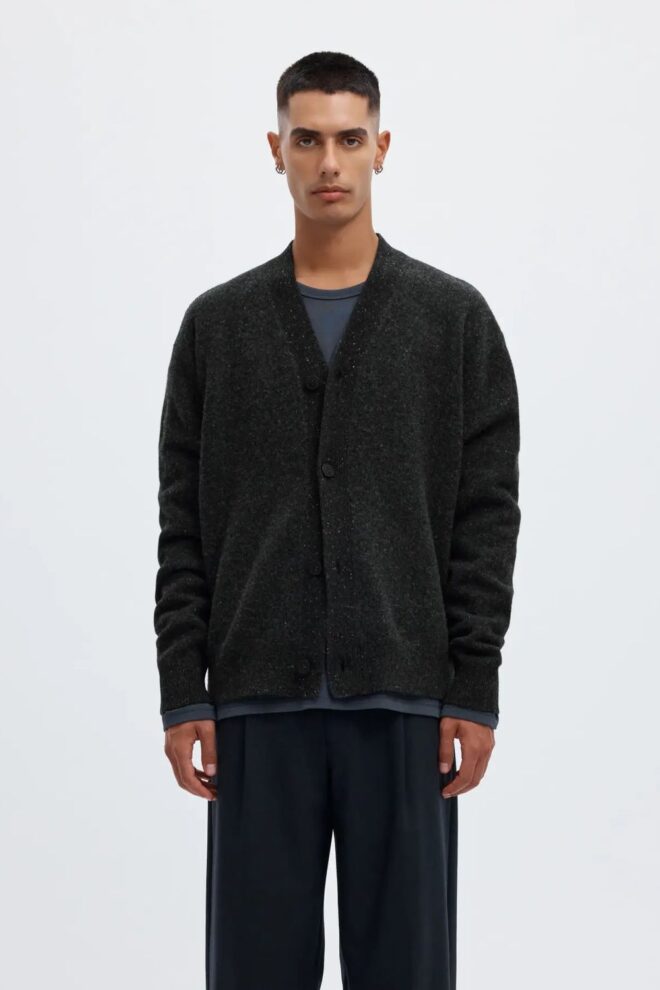 WESTE ANRROLF LS KNIT CHARCOAL