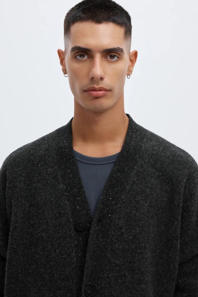 WESTE ANRROLF LS KNIT CHARCOAL
