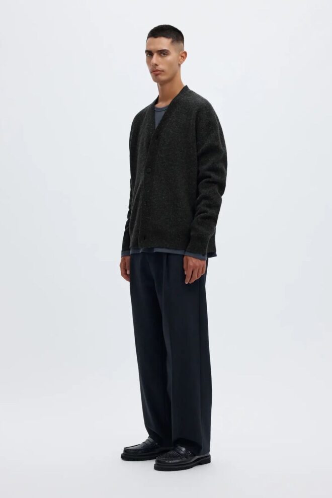 WESTE ANRROLF LS KNIT CHARCOAL