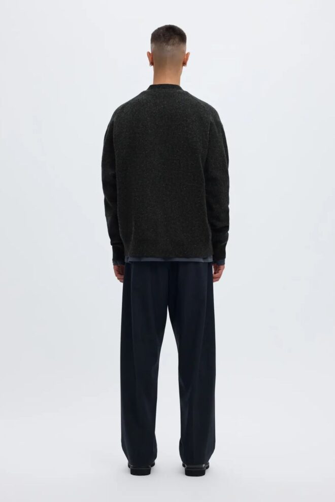 WESTE ANRROLF LS KNIT CHARCOAL