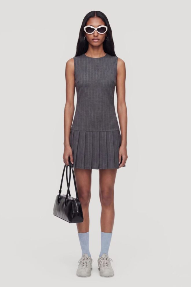 KLEID FRANCA DRESS GREY PIN