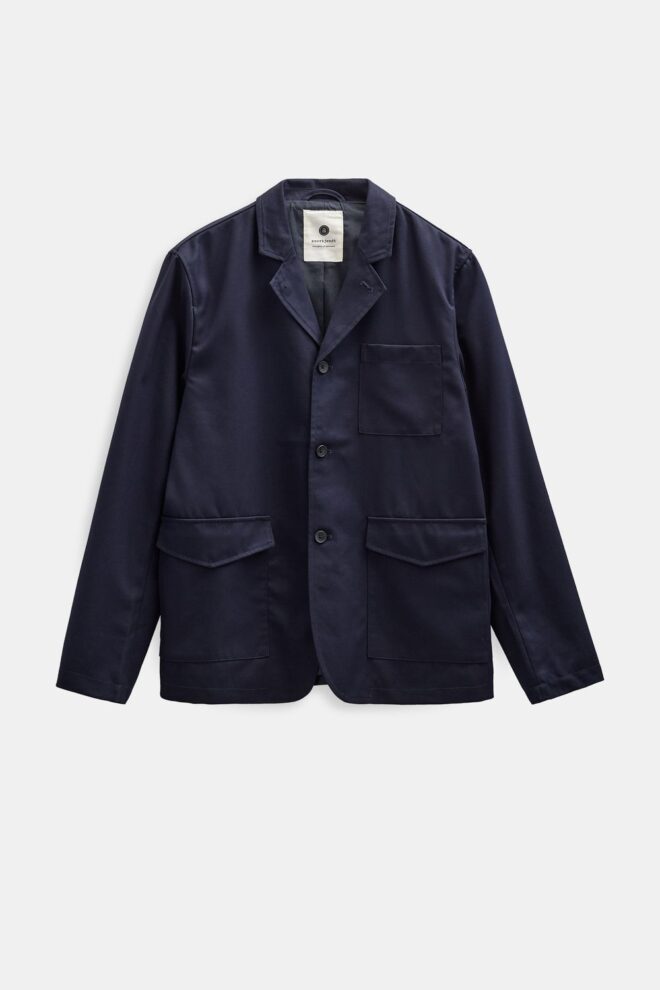 SAKKO AKJOE WOOL BLAZER NAVY