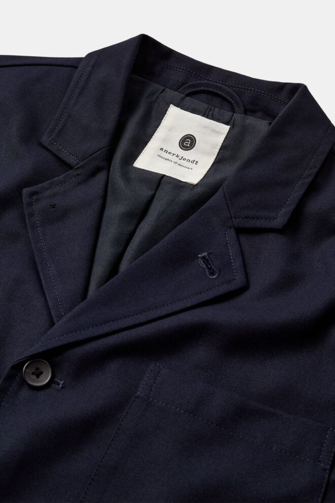 SAKKO AKJOE WOOL BLAZER NAVY