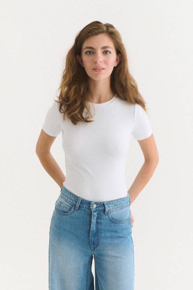 SHIRT LUDMILLA SS O-NECK WHITE