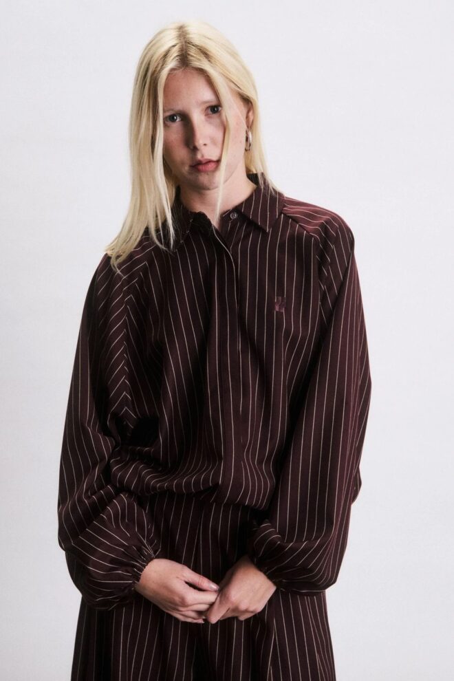 BLUSE OMAR CHEMISE BORDEAUX