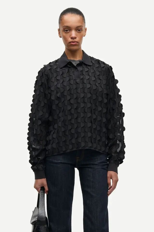 SHIRT SADOVERY LS POLO 16183 BLACK