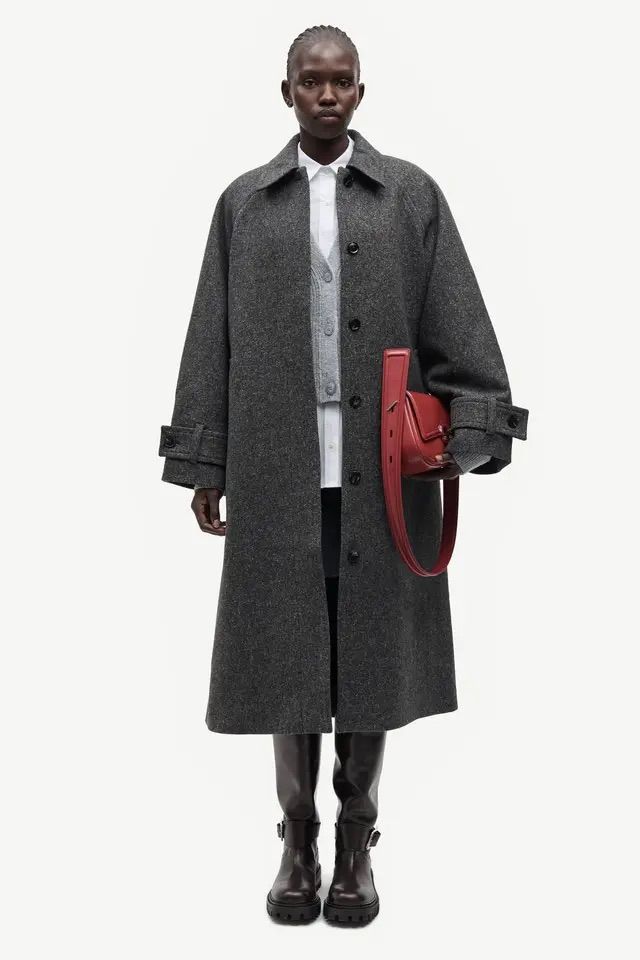MANTEL SAALMA COAT 16188 DARK GREY