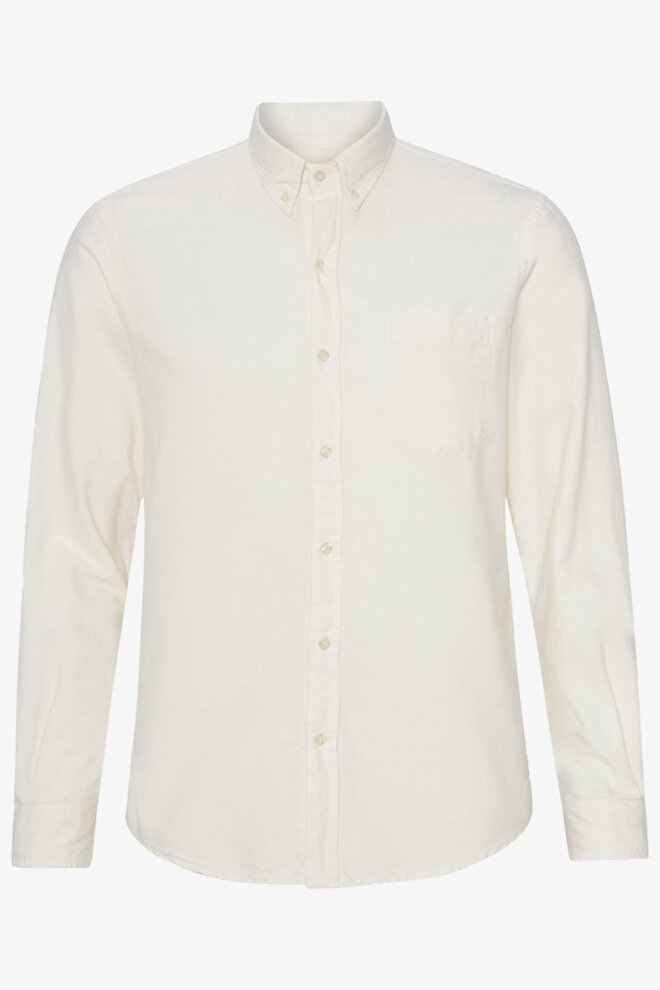 HEMD ORGANIC BUTTON DOWN SHIRT IVORY WHI