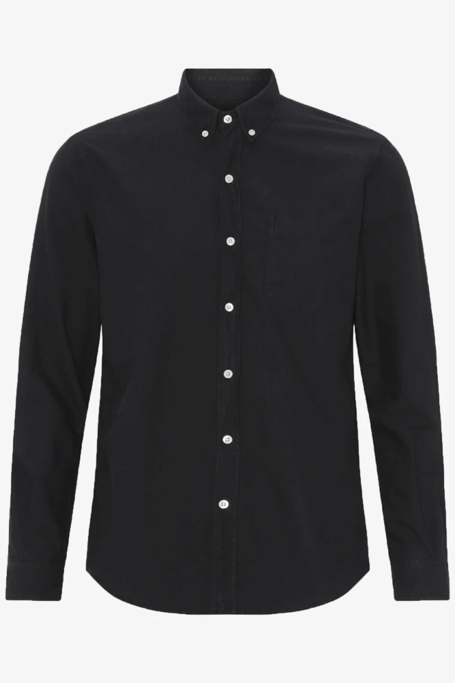 HEMD ORGANIC BUTTON DOWN SHIRT DEEP BLACK