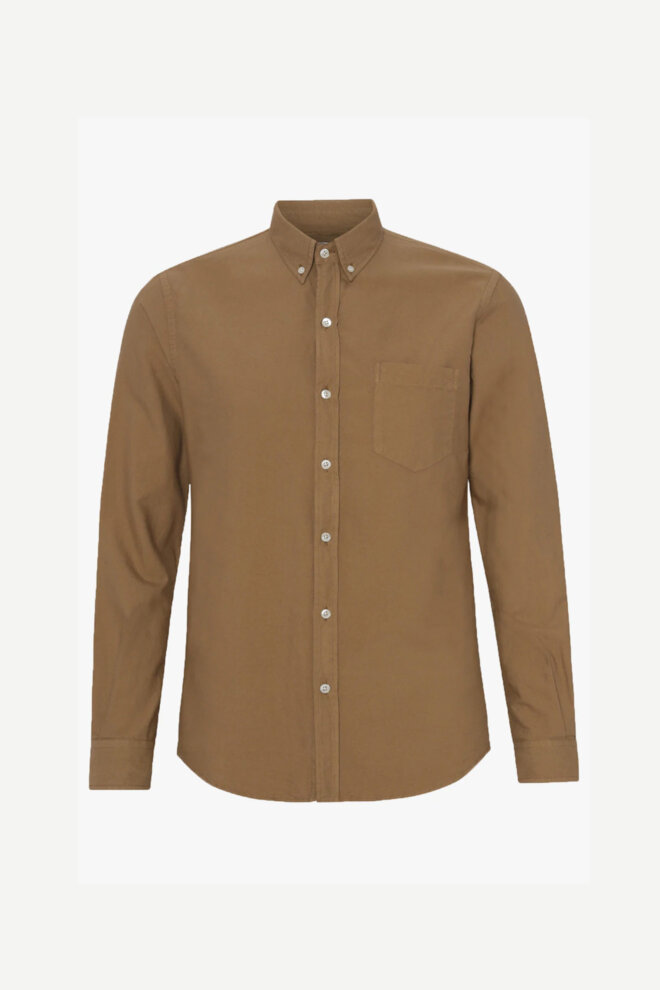 HEMD ORGANIC BUTTON DOWN SHIRT SAHARA CAMEL