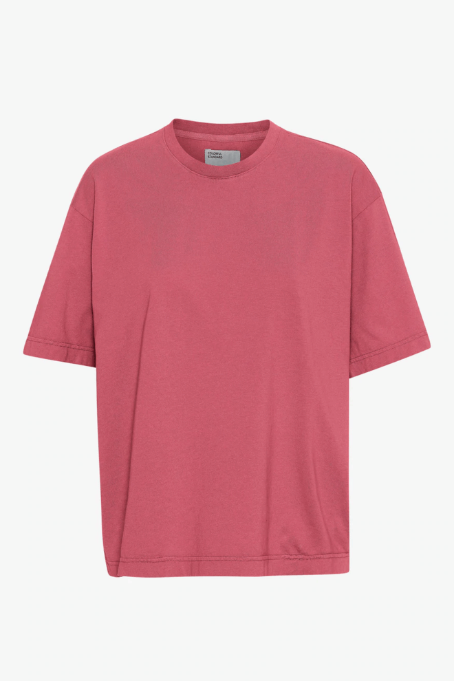 SHIRT WOMEN OVERSIZED ORGANIC RASPBERRY PINK
