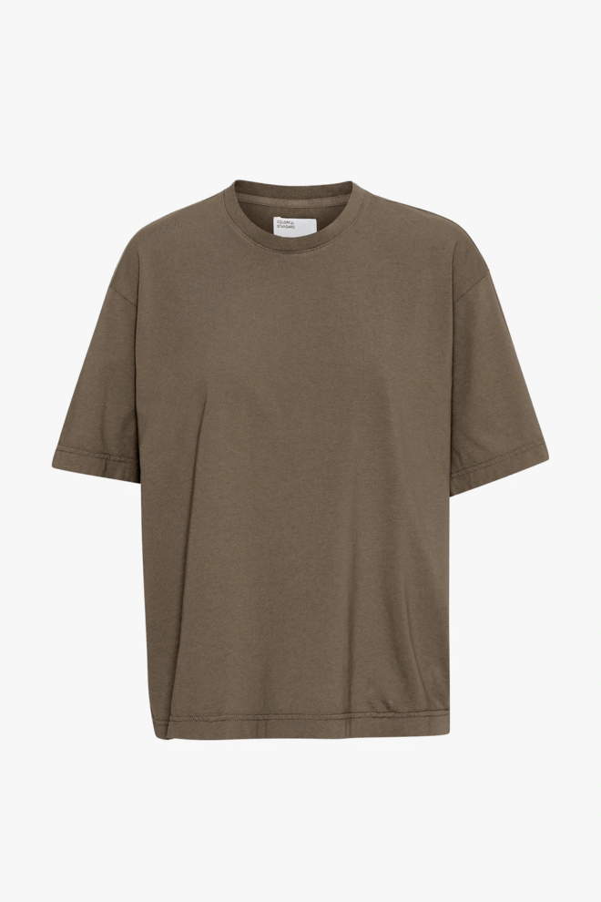 SHIRT WOMEN OVERSIZED ORGANIC CEDAR BROWN