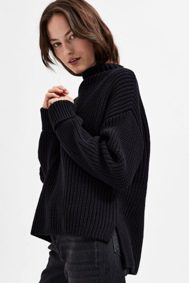 PULLOVER 16075489 SLFELMA BLACK