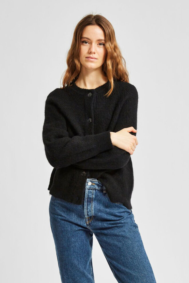 WESTE 16074481 SLFLULU LS KNIT BLACK