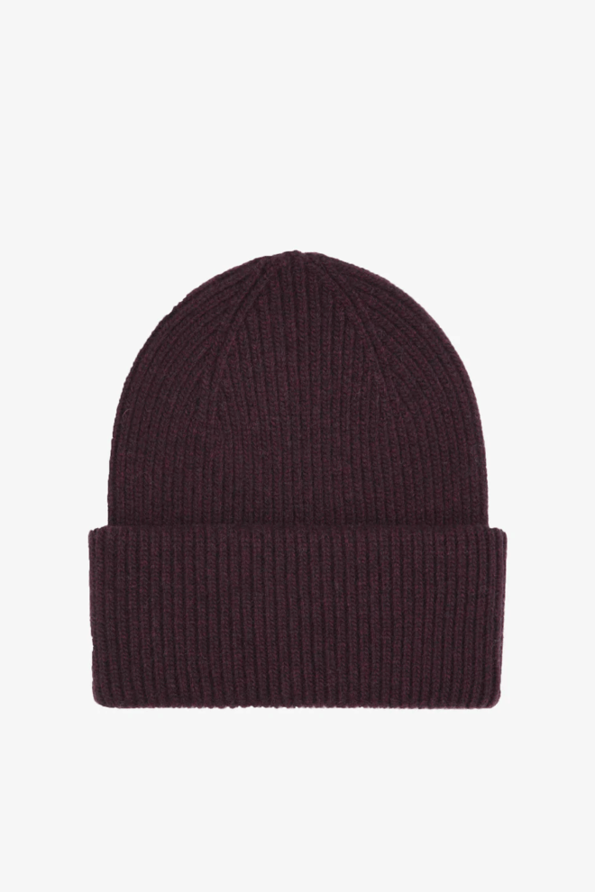 MÜTZE                                            MERINO WOOL HAT OXBLOOD RED