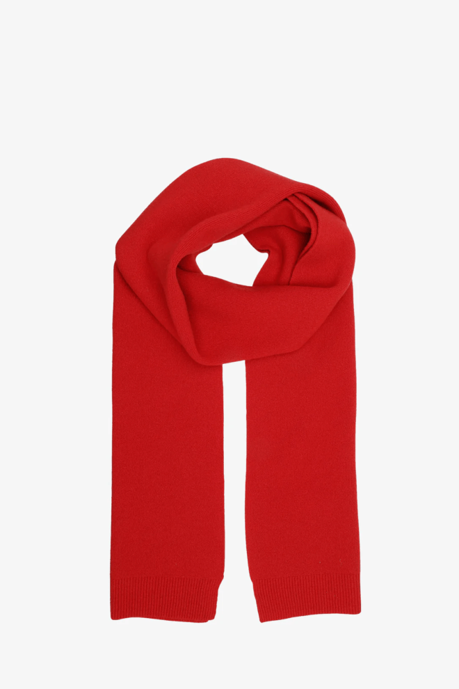 SCHAL                                            MERINO WOOL SCARF SCARLET RED