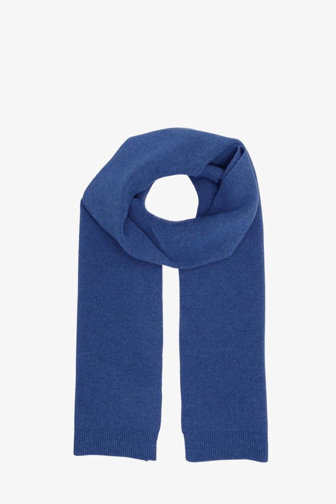 SCHAL                                            MERINO WOOL SCARF ROYAL BLUE