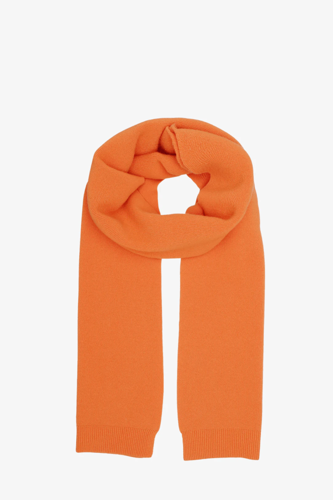 SCHAL                                            MERINO WOOL SCARF BURNED ORANGE