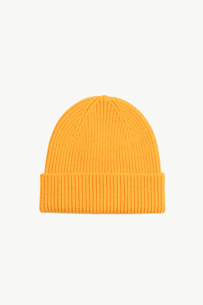 MÜTZE                                            MERINO WOOL BEANIE BURNED YELLOW
