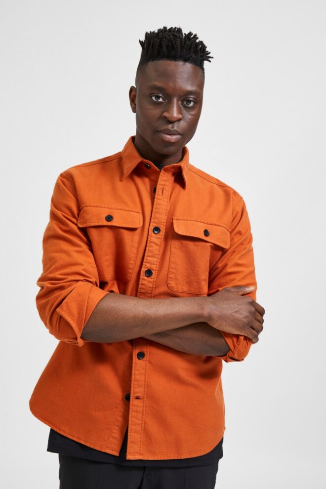 HEMD 16086545 SLHLOOSEROLF LS BOMBAY BRO