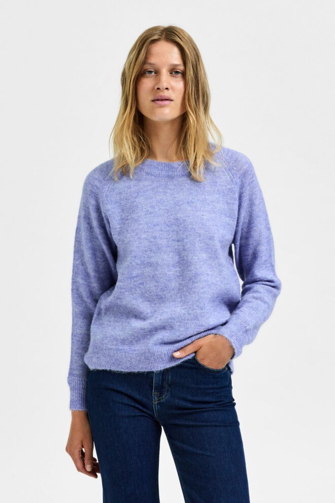 PULLOVER 16074482 SLFLULU LS KNIT JACARANDA SELECTED FEMME