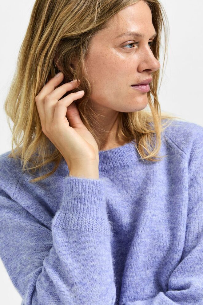 PULLOVER 16074482 SLFLULU LS KNIT JACARANDA SELECTED FEMME