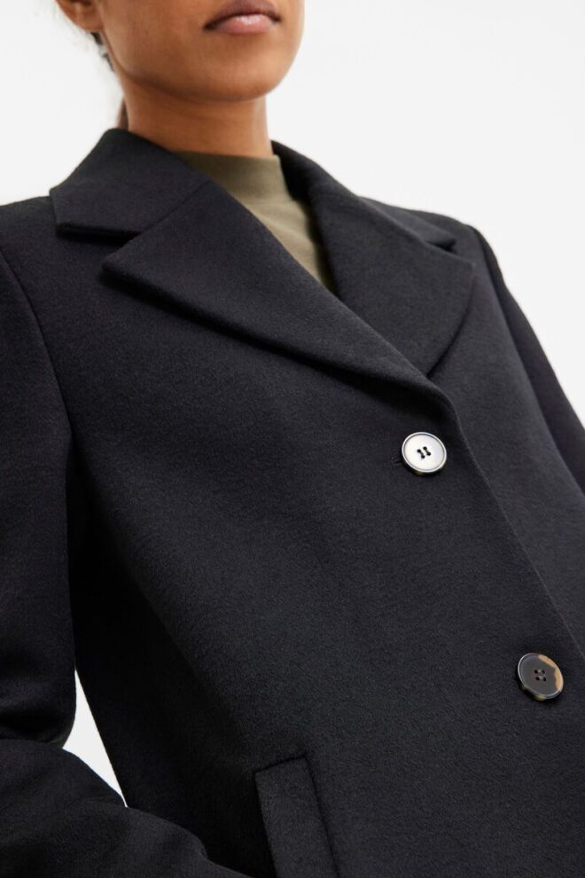 MANTEL 16079292 SLFNEW SASJA BLACK