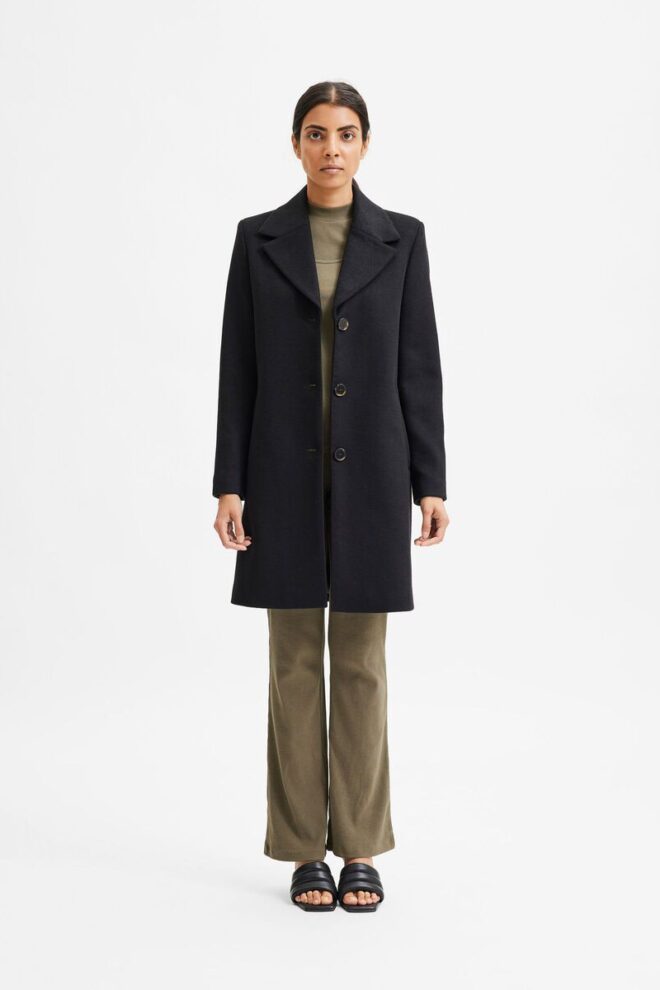 MANTEL 16079292 SLFNEW SASJA BLACK