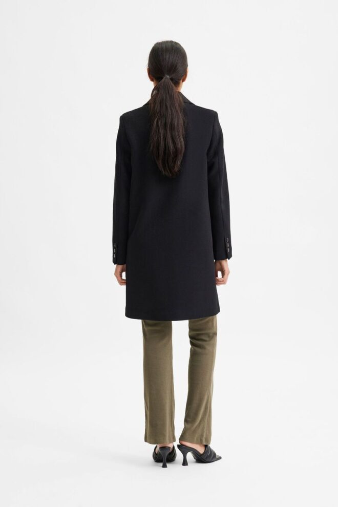 MANTEL 16079292 SLFNEW SASJA BLACK