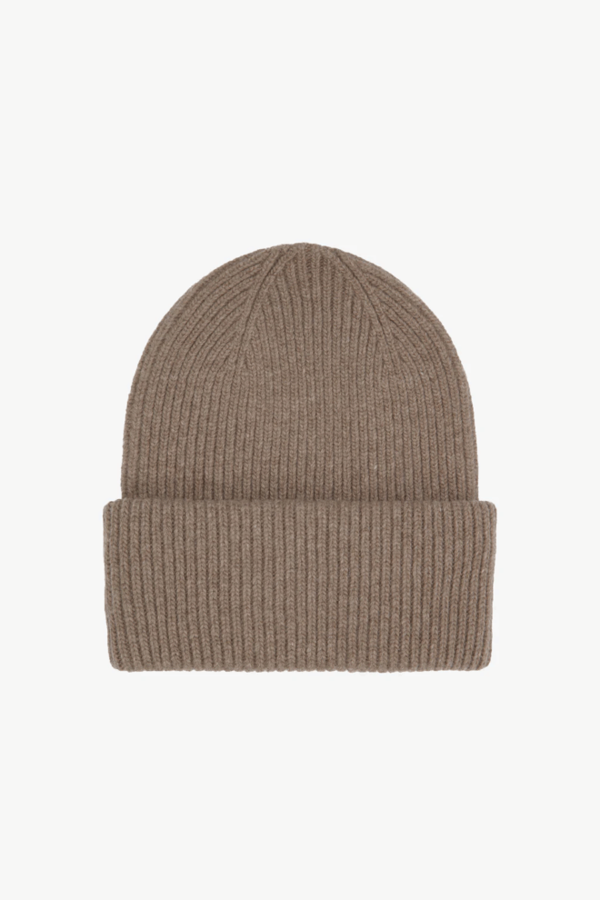 MÜTZE MERINO WOOL HAT WARM TAUPE