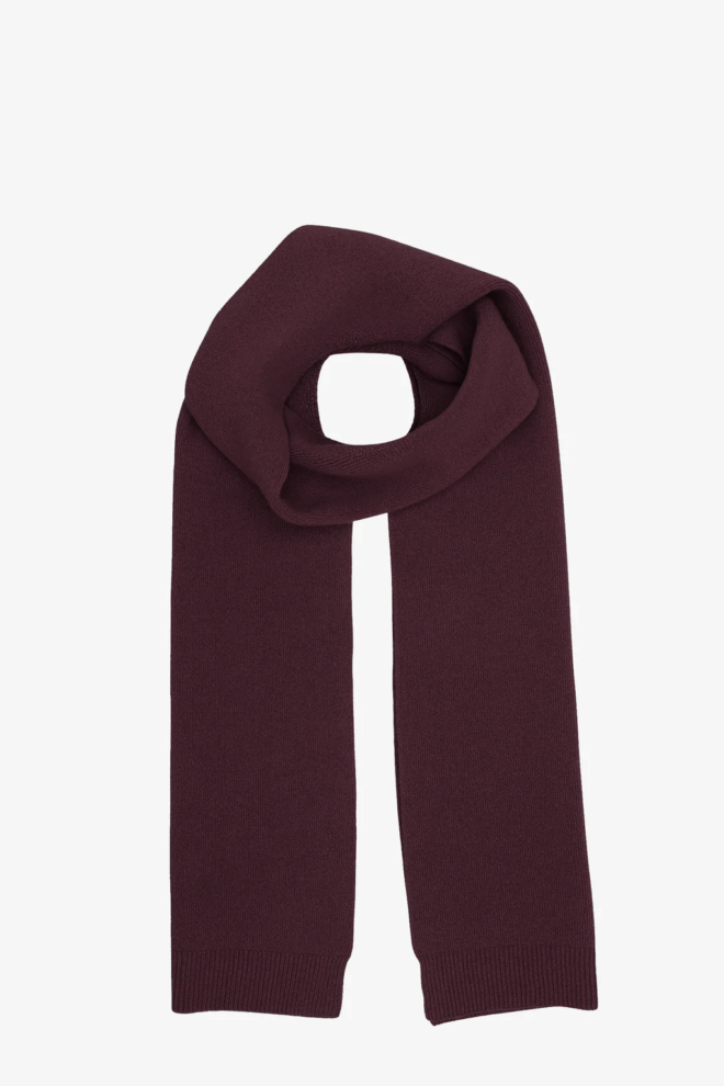 SCHAL MERINO WOOL SCARF OXBLOOD RED