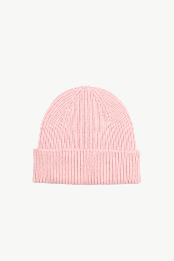 MÜTZE MERINO WOOL BEANIE FADED PINK