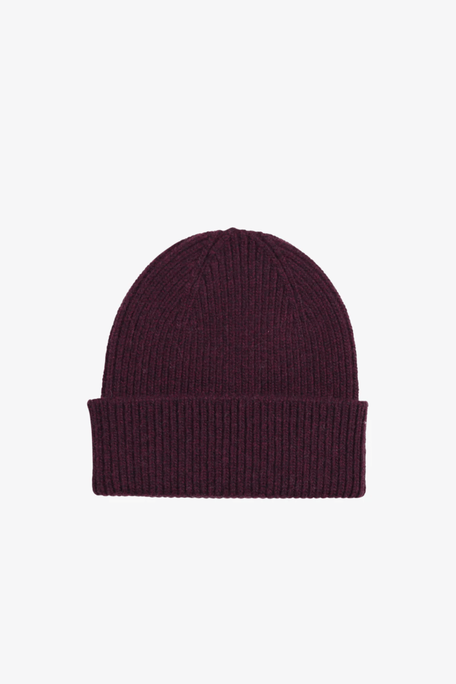 MÜTZE MERINO WOOL BEANIE OXBLOOD RED