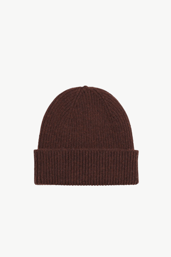 MÜTZE MERINO WOOL BEANIE COFFEE BROWN