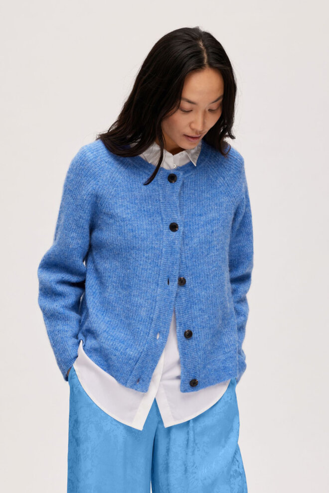 WESTE 16074481 SLFLULU LS KNIT ULTRAMARIN