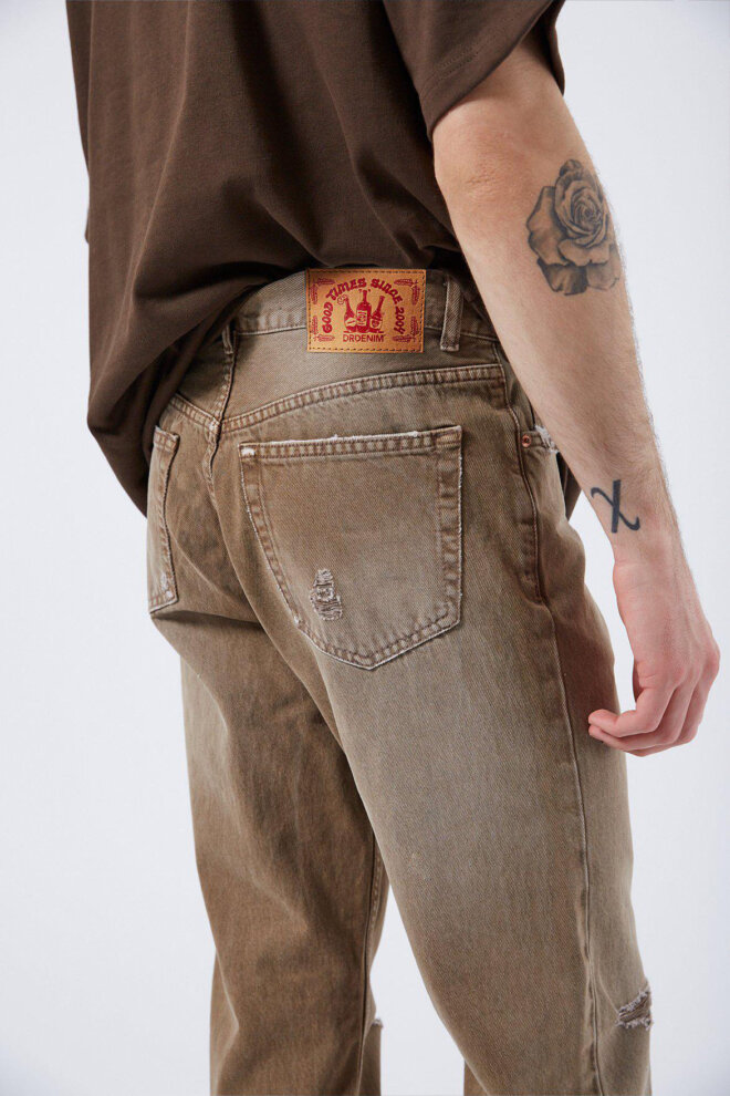 JEANS DASH USED NOUGAT RIPPED