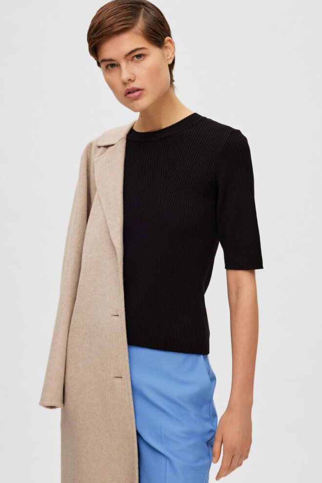 PULLOVER 16088431 SLFMALA BLACK