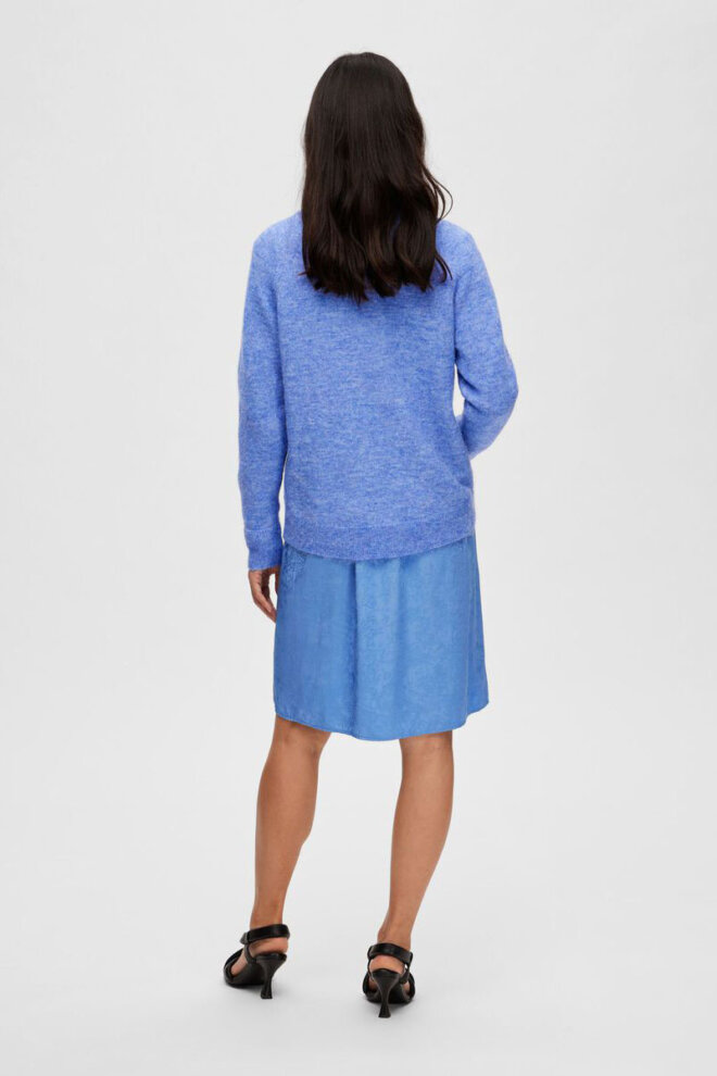 PULLOVER 16074482 SLFLULU LS KNIT ULTRAMARIN