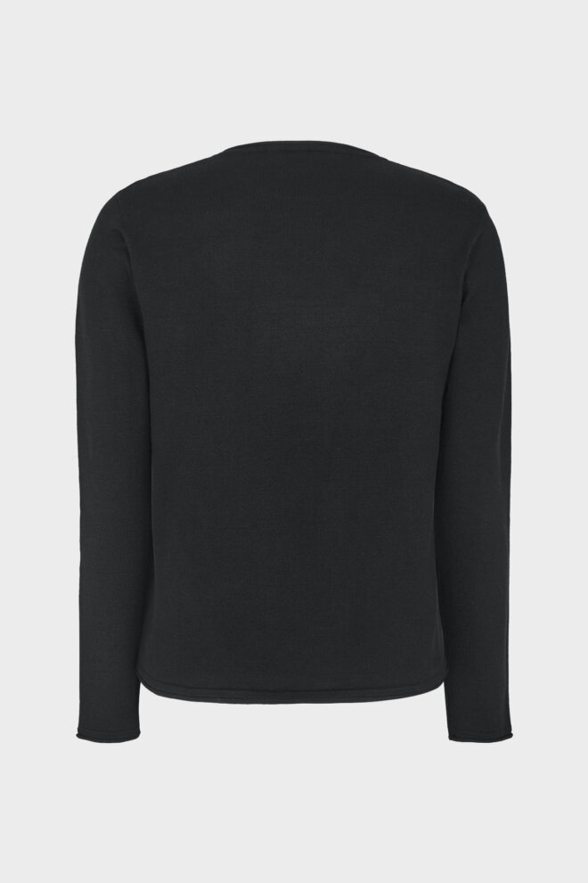 PULLOVER SRMARLA O-NECK ROLL EDGE BLACK
