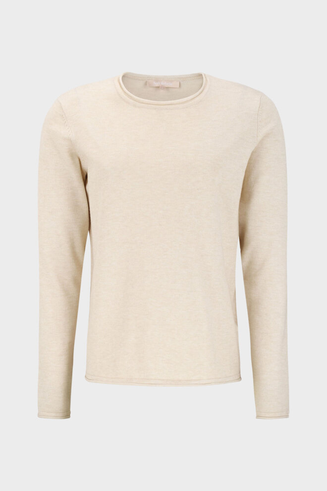 PULLOVER SRMARLA O-NECK ROLL EDGE WHITECAP G