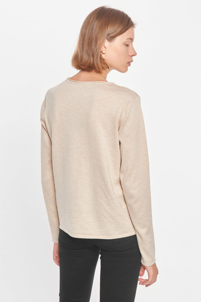 PULLOVER SRMARLA O-NECK ROLL EDGE WHITECAP G