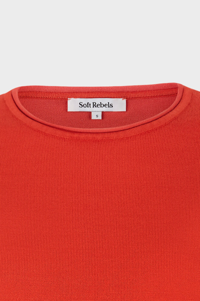 PULLOVER SRMARLA O-NECK ROLL EDGE FIESTA